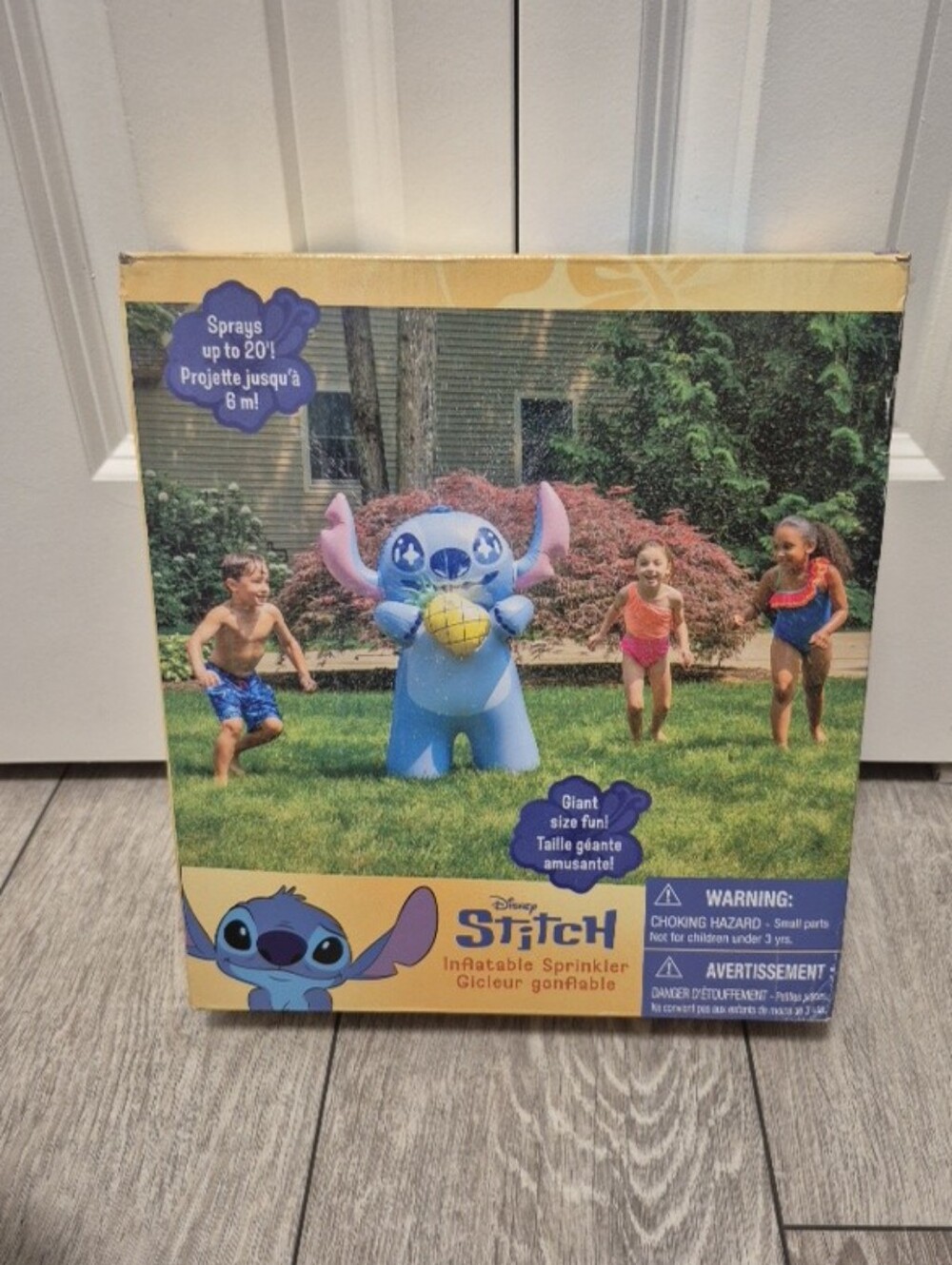 Lilo & Stitch Giant 4Ft Inflatable Yard Stitch Sprinkler Kids Water Toy new